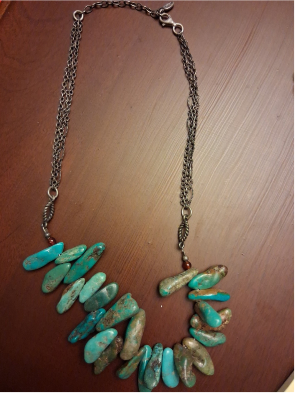 BARSE Signed Sterling Silver & Turquoise Necklace